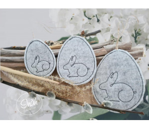 Stickdatei ITH - Hase im Osterei